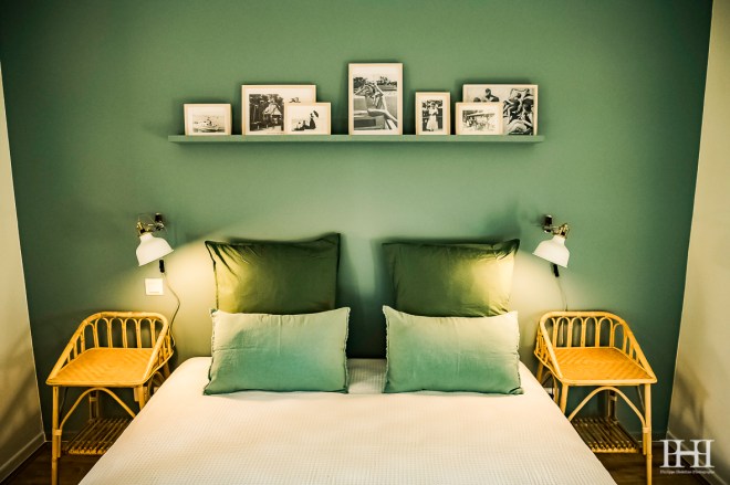 Chambre bleu et verte